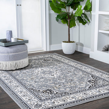 Palmette Modern Persian Floral Area Rug